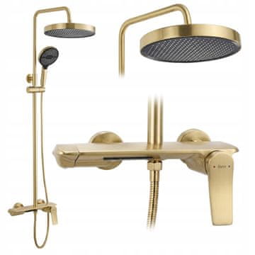 REA Vision Gold brušeni nadgradni tuš set