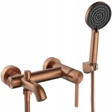 REA Slavina za kadu od brušenog bakra Glamurozna, zidna, Foster tuš glava
