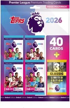 Topps nogometne kartice: Premier liga 2026. - Mega višepakiranje