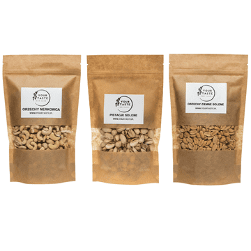 Set - Slani pistaciji 500g + Indijski oraščići 500g + Slani kikiriki 500g