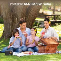 Akai Prijenosni radio APR-200 1 W RMS FM/AM/SW AUX 75 stanica Crni