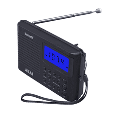 Akai Prijenosni radio APR-400 0.8 W Bluetooth 5.0 FM/AM Budilica Crni
