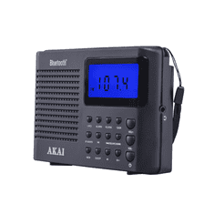 Akai Prijenosni radio APR-400 0.8 W Bluetooth 5.0 FM/AM Budilica Crni
