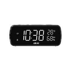 Akai ACR-1080 FM radio sat 0,5 W LED 1,5" termometar higrometar crna