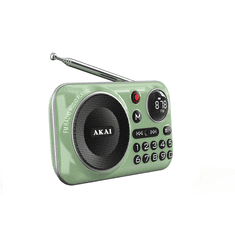 Akai Prijenosni radio APR-500 2,5 W RMS Bluetooth 5,3 FM USB TF Zeleni