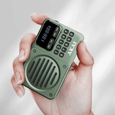 Akai Prijenosni radio APR-300 2.5 W Bluetooth 5.3 FM USB microSD zeleni