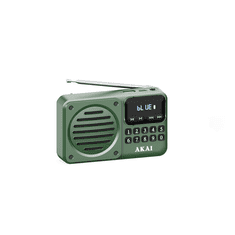 Akai Prijenosni radio APR-300 2.5 W Bluetooth 5.3 FM USB microSD zeleni