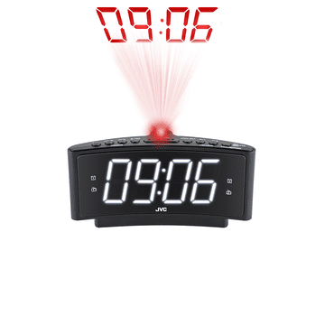 JVC RA-E314B FM budilica radio projektor 2 alarma spavanje odgoda alarma crna