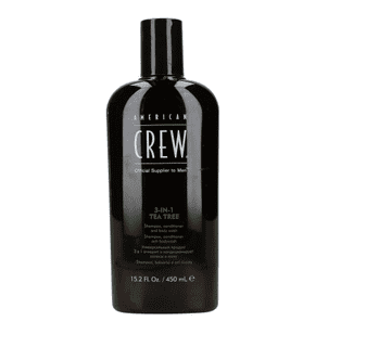 American Crew 3-u-1 šampon, regenerator i gel za tuširanje s okusom čajevca 450 ml