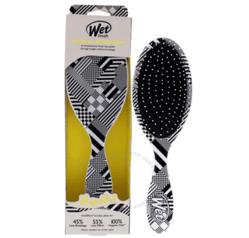 Wet Brush Mokra četka za raspetljavanje Hipster Dijagonalna četka za karo crno-bijela