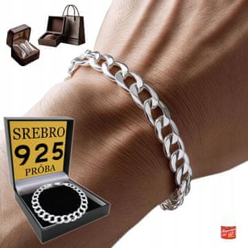 Muška narukvica od čistog srebra 925 za poklon, elegantna narukvica