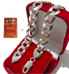 TALIJANSKA Srebrna Muška Narukvica 925 SREBRNA Narukvica 11mm/24cm Oklop