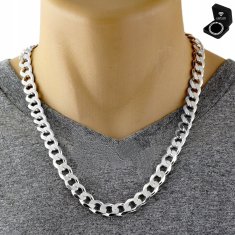 DEBELI LANAC Srebrni muški lanac 925 SREBRO 11mm/65cm oklopljeni