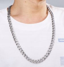 DEBELI srebrni muški lanac, oklopni lanac, IZDRŽLJIV, ELEGANTAN