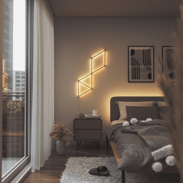 Nanoleaf Lines početni komplet od 60 stupnjeva - svjetlosne trake od 60 stupnjeva (9 komada, 1 kontroler)