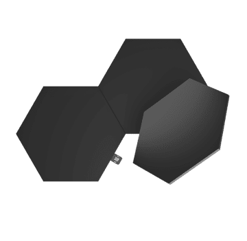 Paket za proširenje Nanoleaf Shapes Hexagons - dodatne svjetlosne ploče (3 svjetlosne ploče) (crne)