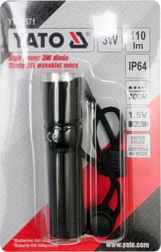 YATO METALNA SVJETILJKA S CREE LED DIJASTOLOM 100*25 MM