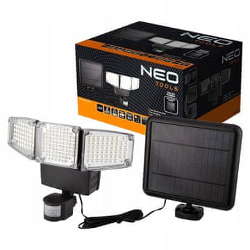NEO TOOLS TROSTRUKA LED SOLARNA ZIDNA SVJETILJKA 1000LM