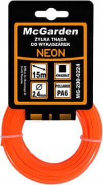 KVADRATNA NEONSKA NIT ZA KOSILICU 2,7 MM 15 M
