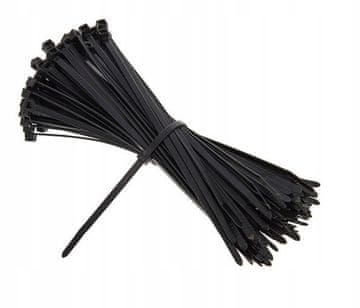 Eneron Crne plastične vezice za kabele 100x2,5 100 kom