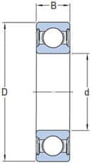 Applaws Kuglični ležaj 6005 ZZ 25x47x12