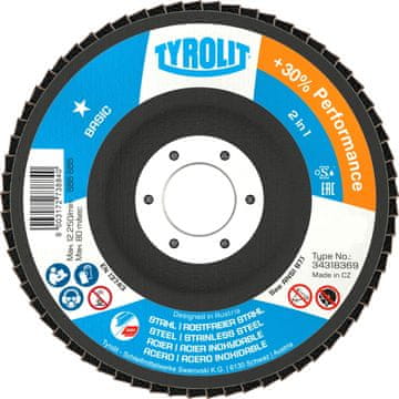 Tyrolit Konveksni lamelarni disk 125x22,23 GR.60 BASIC 2u1
