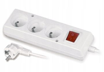 Volt PRODUŽNI KABEL ZA KUĆIŠTE 3 UTIČNICE 3 METRA S/BEZ