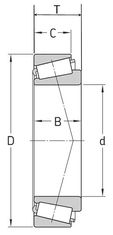 Armáda Dánská 32210 konusni valjkasti ležaj 50x90x24,75