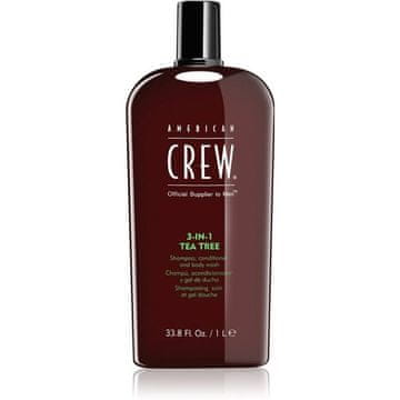 American Crew 3-u-1 Tea Tree šampon + regenerator + gel 1000ml