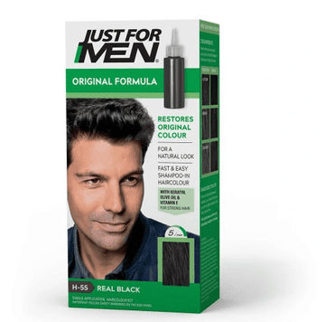 Just For Men Natural Real Black H55 Šampon za kosu u boji za crnu kosu 60g