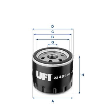 UFI 23.481.00 FILTER ULJA METALNI NISKI
