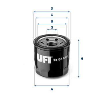 UFI 23.616.00 FILTER ULJA