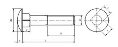 Vijci s glavom M12x240 klasa 8.8 pocinčani DIN 603 25 kom.