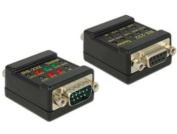 Delock DeLOCK 87713 Adapter USB-A (M) na DB9 (Ž) 2xDB9 crni