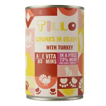 slomart TILLO mokra hrana za mačke - komadići u umaku - puretina - 415g