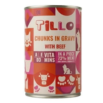 slomart TILLO mokra hrana za mačke - komadići u umaku - govedina - 415g