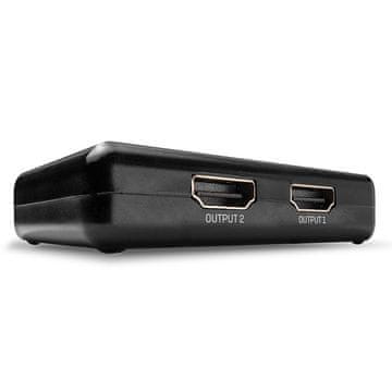 Lindy Lindy 2-portni HDMI 10.2G razdjelnik, kompaktni, crni
