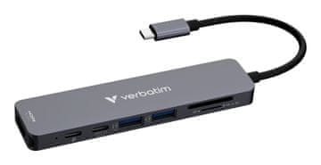 Verbatim Verbatim USB-C Essentials Multiport Hub - 7 portova (HDMI, USB-C, 2x USB-A, SD/microSD)