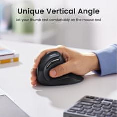 Ugreen bežični ergonomski vertikalni miš s Bluetooth i Wi-Fi povezivošću