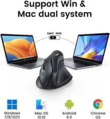 Ugreen bežični ergonomski vertikalni miš s Bluetooth i Wi-Fi povezivošću