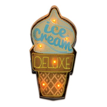 slomart TelForceOne Retro LED svjetlo 'Ice Cream' - metalno