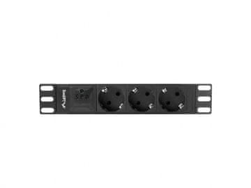 slomart Lanberg Rack PDU napojna letva, 10", 1U, 3x Schuko, 2m