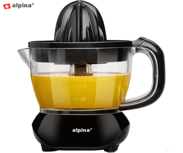 Alpina cjedilo za citruse / juicer, električno, 25W, 700ml, 2 nastavka, 2 smjera rada, odvojiva posuda, crno