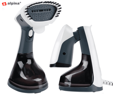Alpina GARMENT STEAMER ručno parno glačalo, 1500W, crno-bijelo