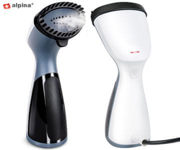 Alpina GARMENT STEAMER ručno parno glačalo, 1000W, crno-bijelo