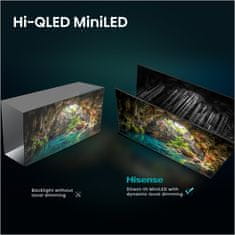 Hisense 50Q8S ULED MiniLED Smart TV, 126 cm, 4K Ultra HD, 144 Hz, crni/sivi