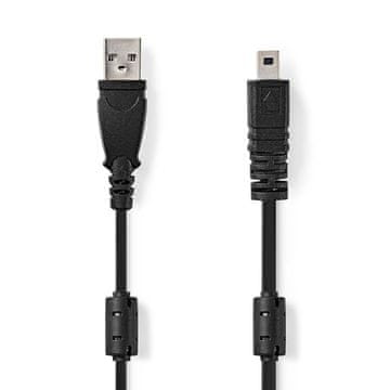 Nedis USB kabel | USB 2.0 | USB-A muški | UC-E6 8-pinski muški | 480 Mbps | Niklani | 2,00 m | Okrugli | PVC | Crni | Etiketa