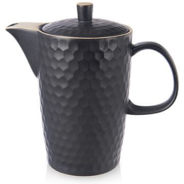 Northix Keramička crna posuda za kavu i čaj TEA TIME 1,3 l