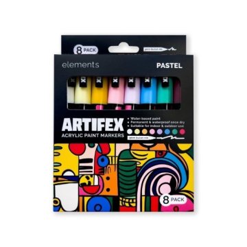 Rayher.	 Akrilni markeri Elements Artifex, pastelset 8