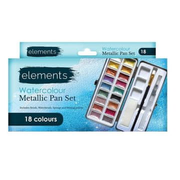 Rayher.	 Metalik akvarelne boje Elements, set
